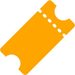 Free orange ticket icon - Download orange ticket icon