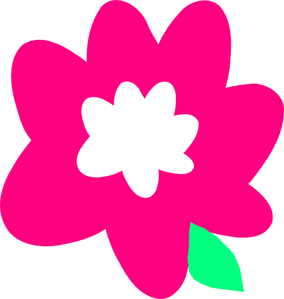 Flower Cartoon Pink Clip Art | Drawing and Coloring for Kids