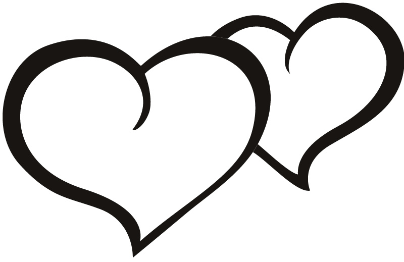 Outline Of Love Hearts - ClipArt Best