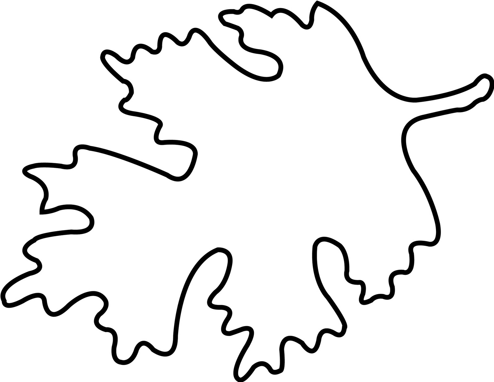 Oak Leaf Outline