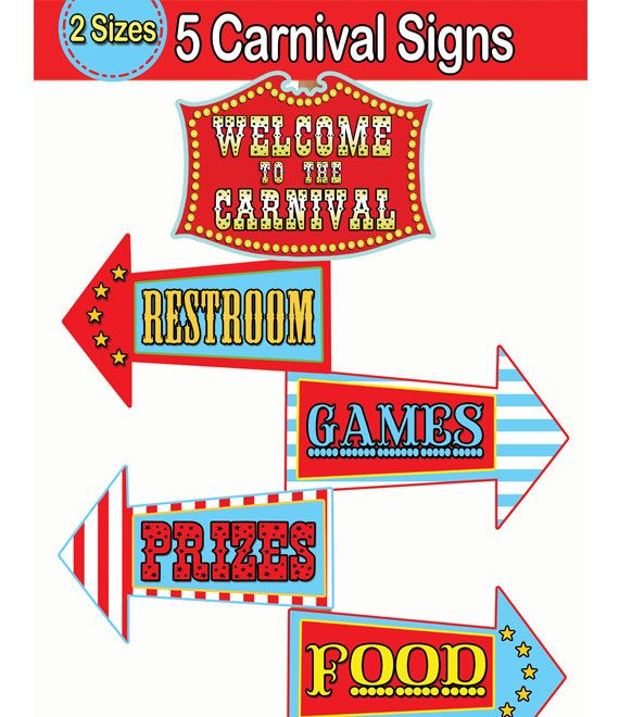 blank carnival signs