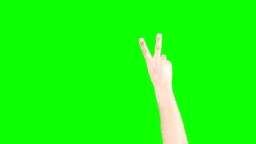 Hang Loose Sign - Green Screen Stock Footage Video 534988 ...