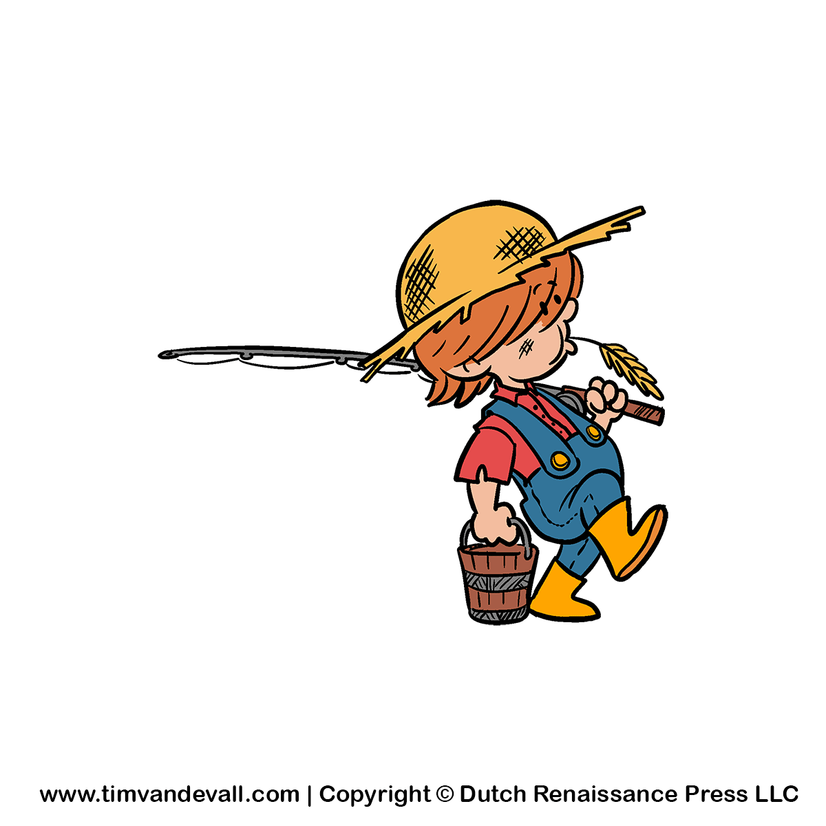 Little farm boy clipart