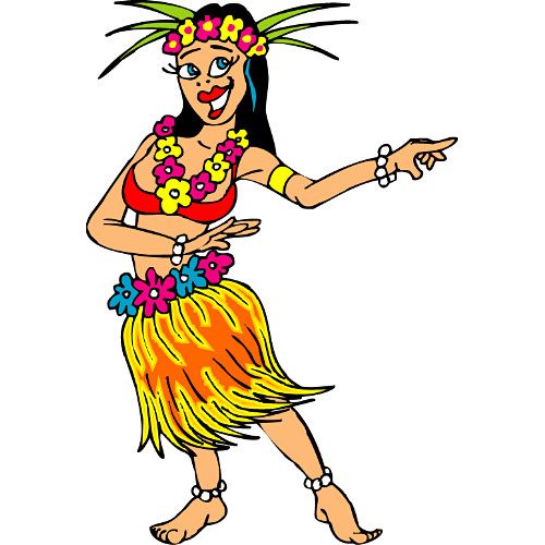 Hula dancing boy and girl clipart - ClipartFox