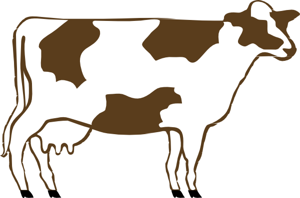 Transparent cow clipart outline
