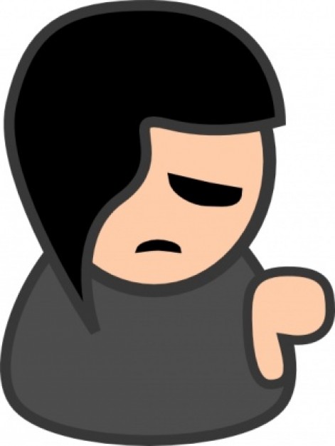 Radacina The Sad Little Emo clip art | Download free Vector