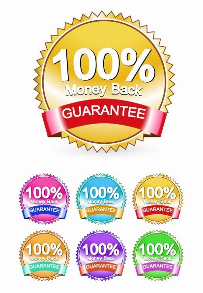 Money Back Guarantee Label Vector Set | Free Vector Graphics | All ...