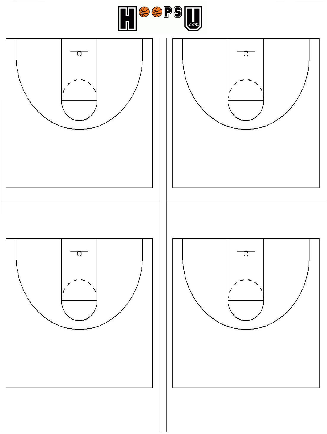 Basketball Half Court Diagrams Printable ClipArt Best