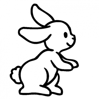 Easy Bunny Drawings Bunny Coloring Pages - Litle Pups