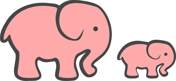 Elephants clipart outline