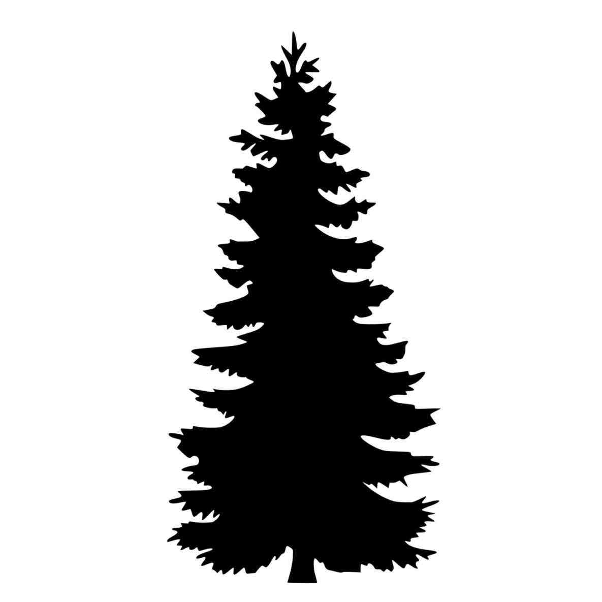 Silhouette Of Evergreen Tree - ClipArt Best
