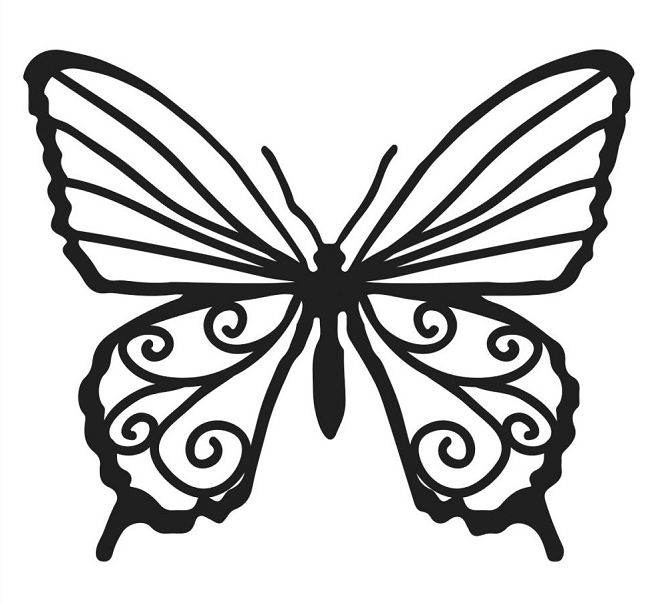 Chocolate Butterfly Template ClipArt Best