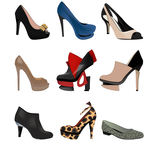 Stylish Women Shoes Free Vector | 123Freevectors