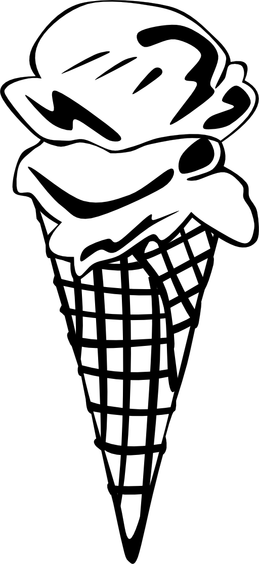 Sweet food clipart black and white