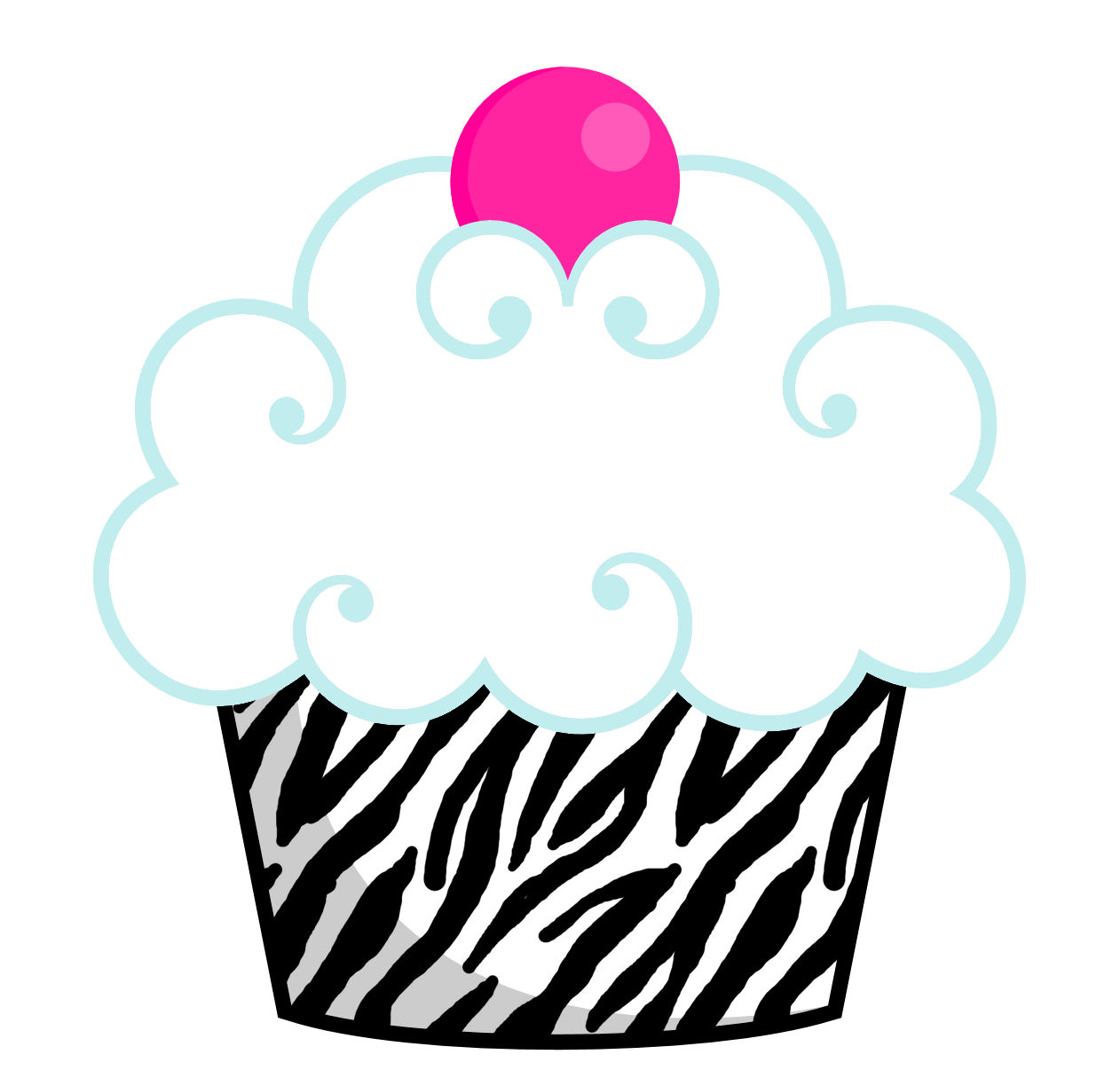 Outline Of Cupcake With Face | Free Download Clip Art | Free Clip ...