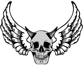 Old school - Old-school devil skull with angel wings bestellen ...