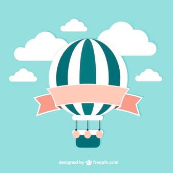 Hot air balloons flying Vector | Free Download