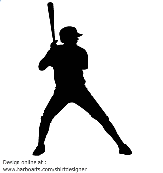 Download : Baseball player silhouette - Vector Graphic