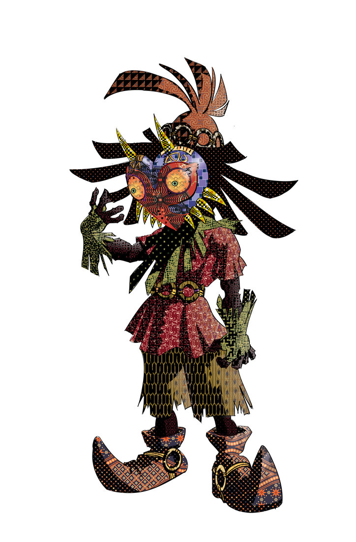 Skull kid pattern Vector by TheTinCat on DeviantArt