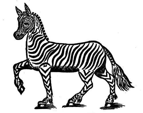 Vintage Zebra Drawing - ReusableArt.com