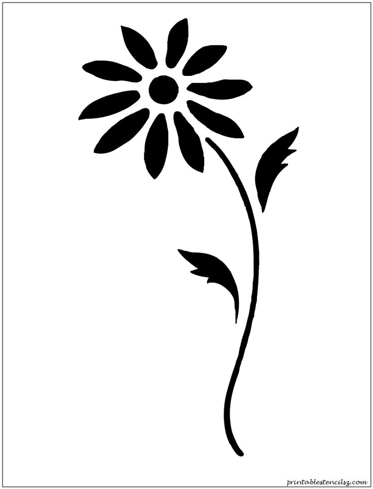 Free Printable Flower Stencil Designs And Templates Best Large Flower Stencils Printable