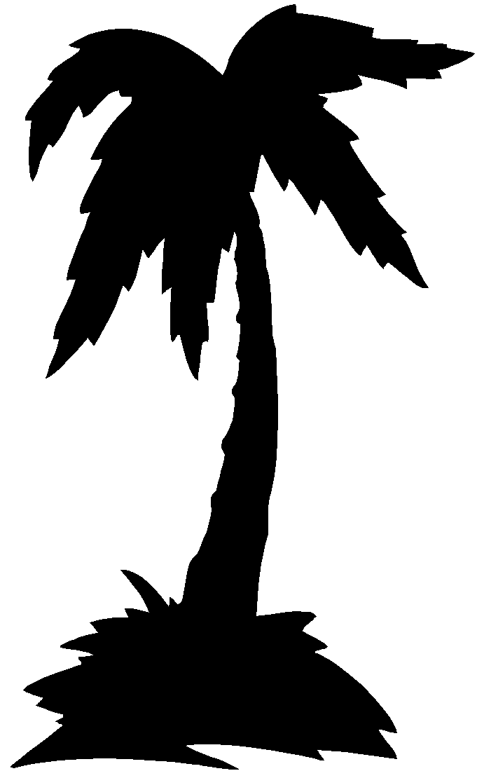Clipart palm tree silhouette
