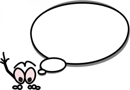 Thought bubble word bubble cartoon speech clip art at vector ...