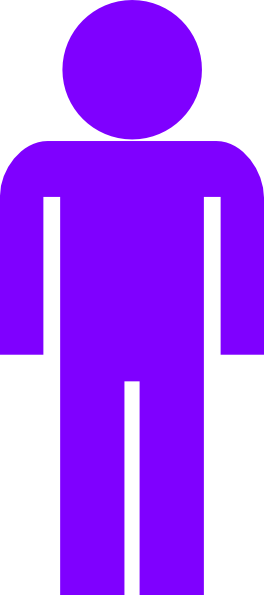 Purple Man Symbol Clip Art - vector clip art online ...