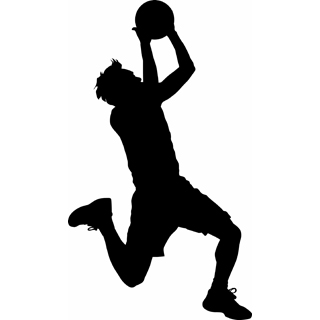 Basketball player silhouette clipart