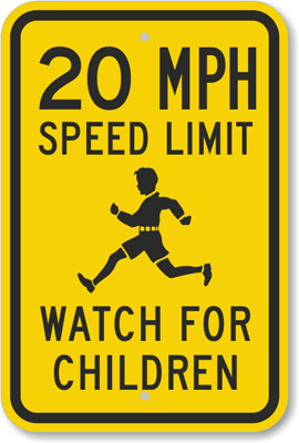 20 MPH Speed Limit Signs | Best Prices