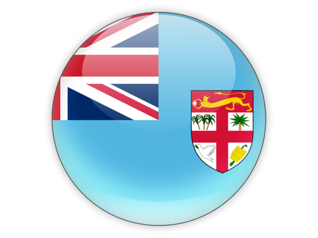 Round icon. Illustration of flag of Fiji