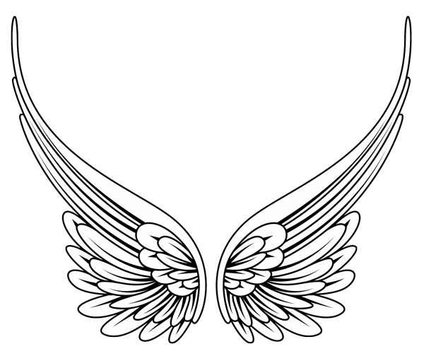 Angel wings clip art free