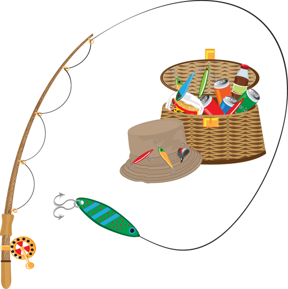 Fly fisherman clipart free