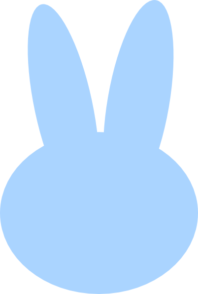 Blue Bunny Head Clip Art - vector clip art online ...