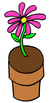 flower pot (in color) - Clip Art Gallery