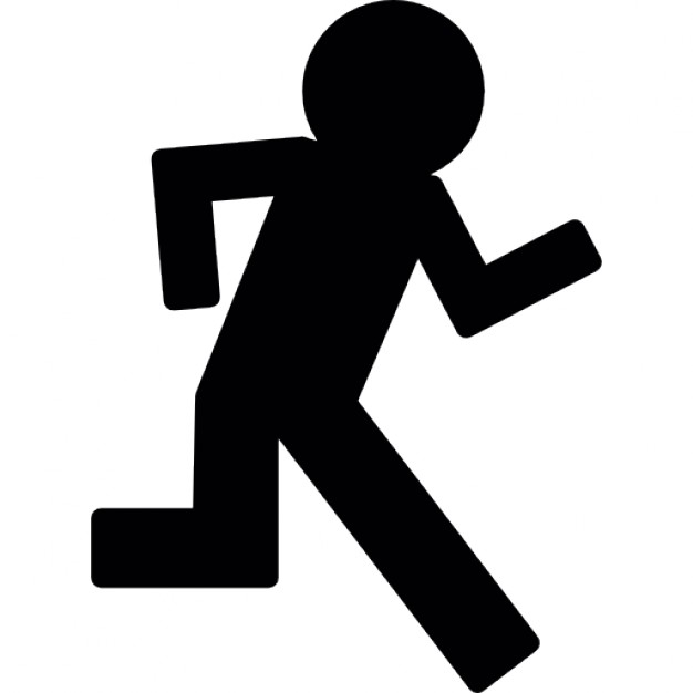 Man running from side view, IOS 7 interface symbol Icons | Free ...