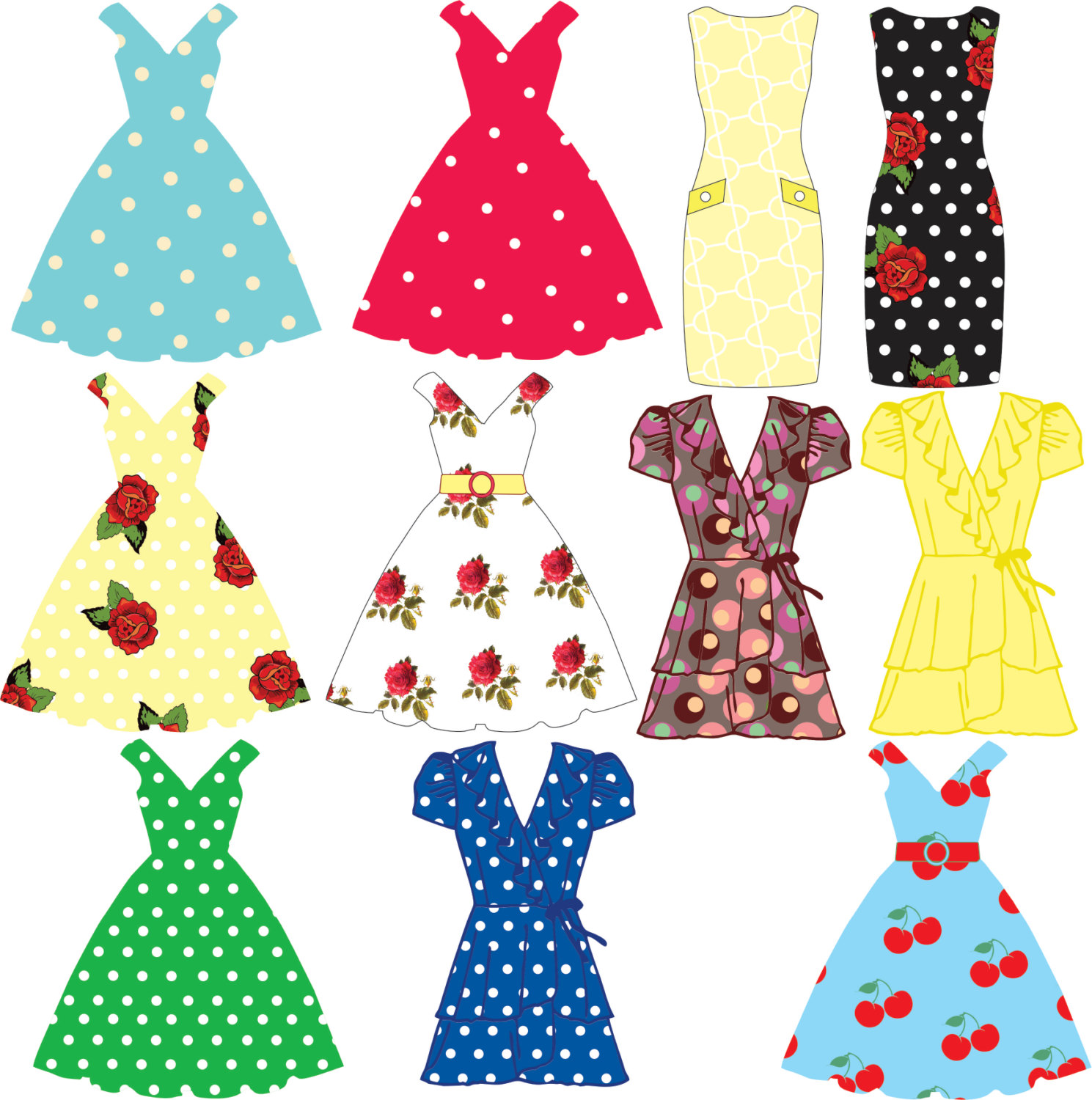 Matching Girl Outfits Clipart