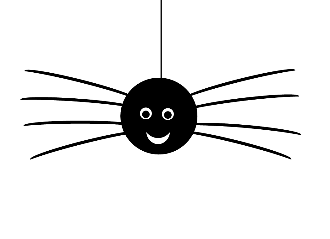 Halloween hanging spider clipart