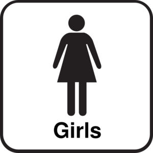 Ladies room sign clipart