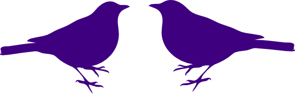 Love birds silhouette clip art