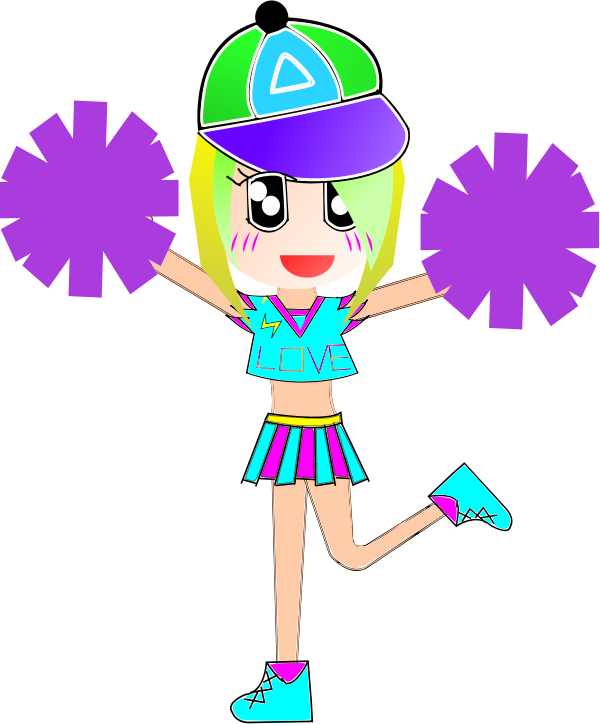 Free Cartoon Cheerleader Clip Art