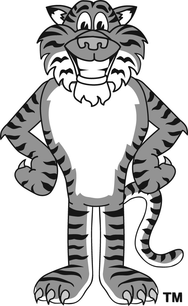 Black And White Tiger Clip Art