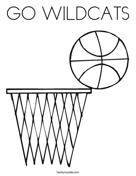 GO WILDCATS Coloring Page - Twisty Noodle