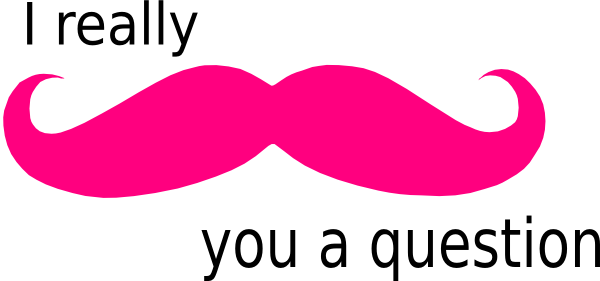 Pink Mustache Clipart