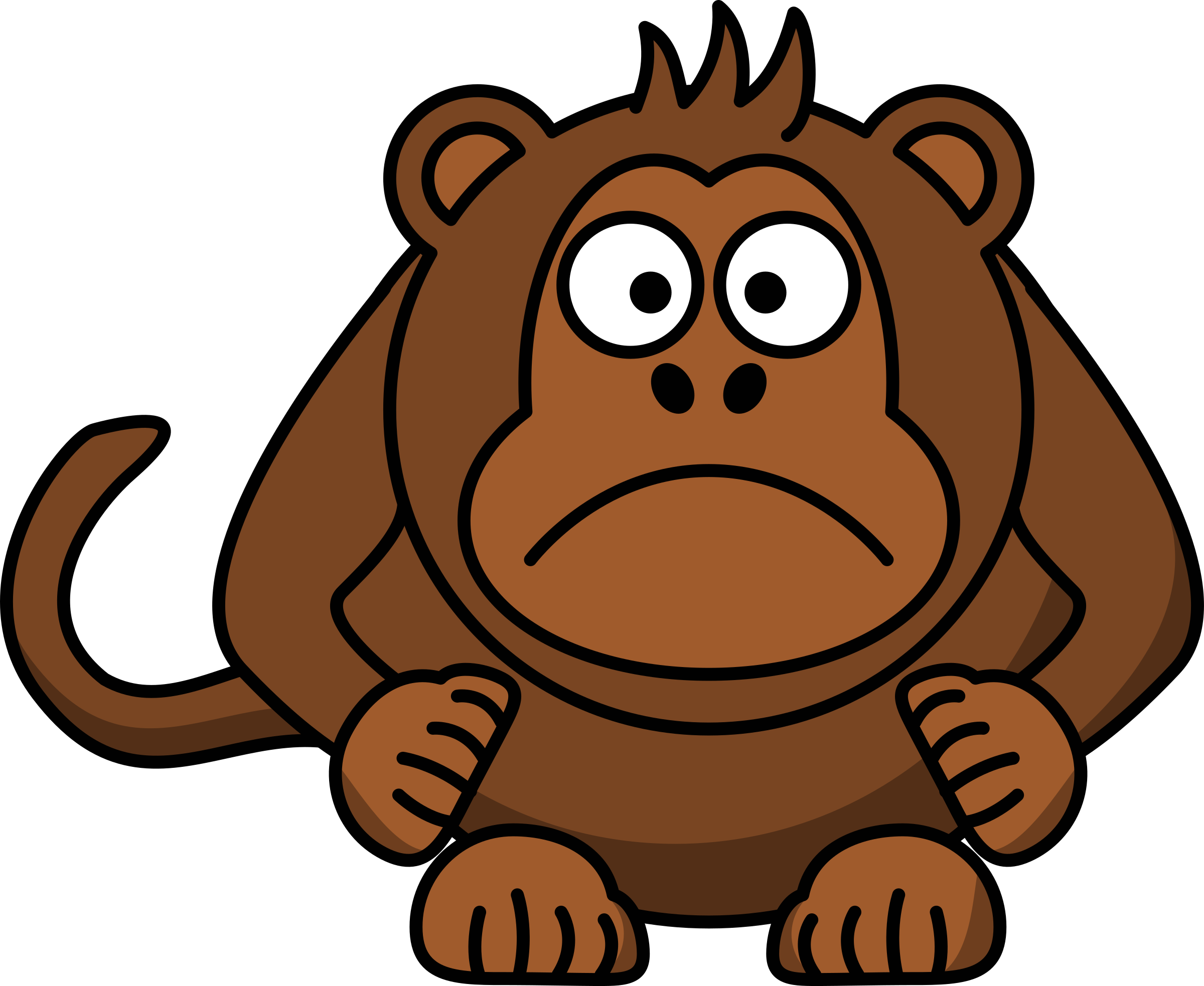 Clipart - Angry Cartoon monkey