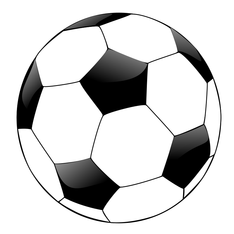 Sports Black And White Ball Clipart