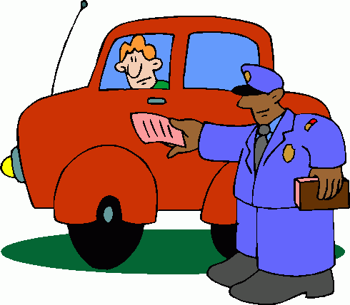 Officer giving ticket clipart