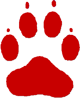 Red Paw Prints - ClipArt Best