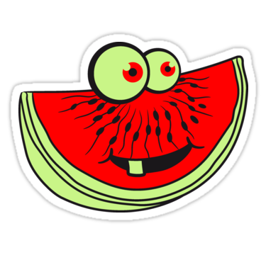 melon piece slice watermelon eating delicious comic cartoon face ...