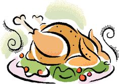 Holiday dinner food clipart